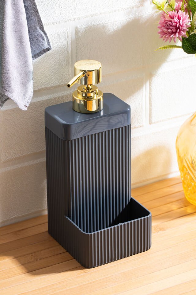 Perotti 13139 Lisbone Süngerlik Hazneli Sıvı Sabunluk Antrasit