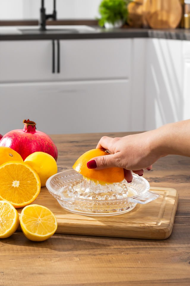 Porsima KTS0063-1 Cam Portakal Limon Sıkacağı Limonluk Portakal Sıkacağı  - 100 ML