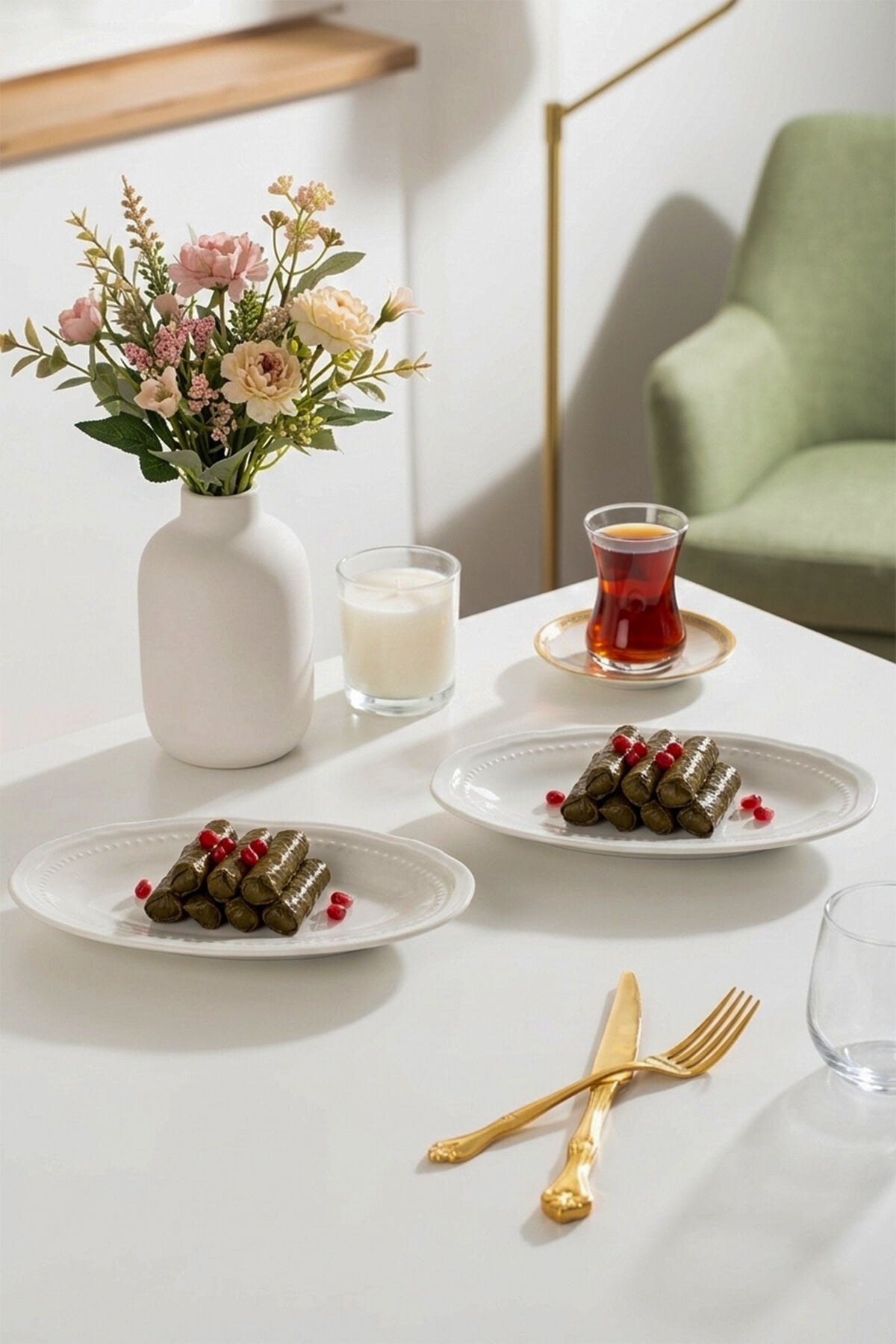 Porsima 4464 Beliz Porselen Kayık Tabak Seti - Oval Kahvaltılık Sunumluk Seti 20cm
