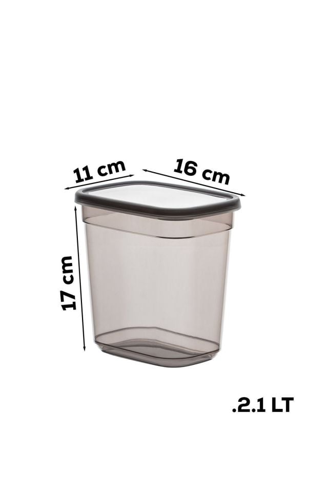 Porsima 1023 12 li Etiketli Kapaklı Dikdörtgen Çok Amaçlı Gıda Erzak Saklama Kabı Seti - 2,1 Lt