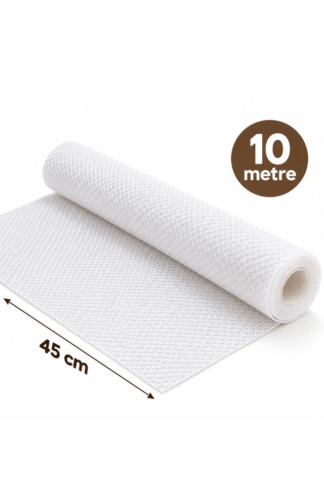 Porsima RF84 Şeffaf Kaydırmaz Raf Örtüsü 45 Cm x 10 Metre - Pıtırık Doku Mutfak Çekmece Ve Dolap İçi Koruyucu Örtü