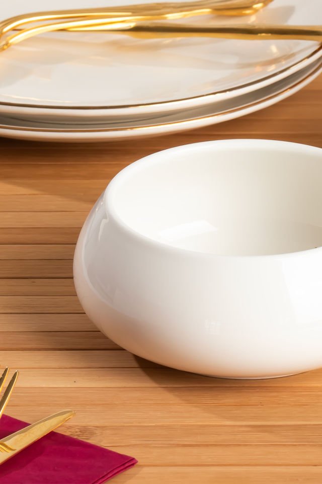 Porsima 900322 Porselen Kase Salata Kasesi Meze Tabağı Yemek Servis Tabağı Porselen Yuvarlak Kase