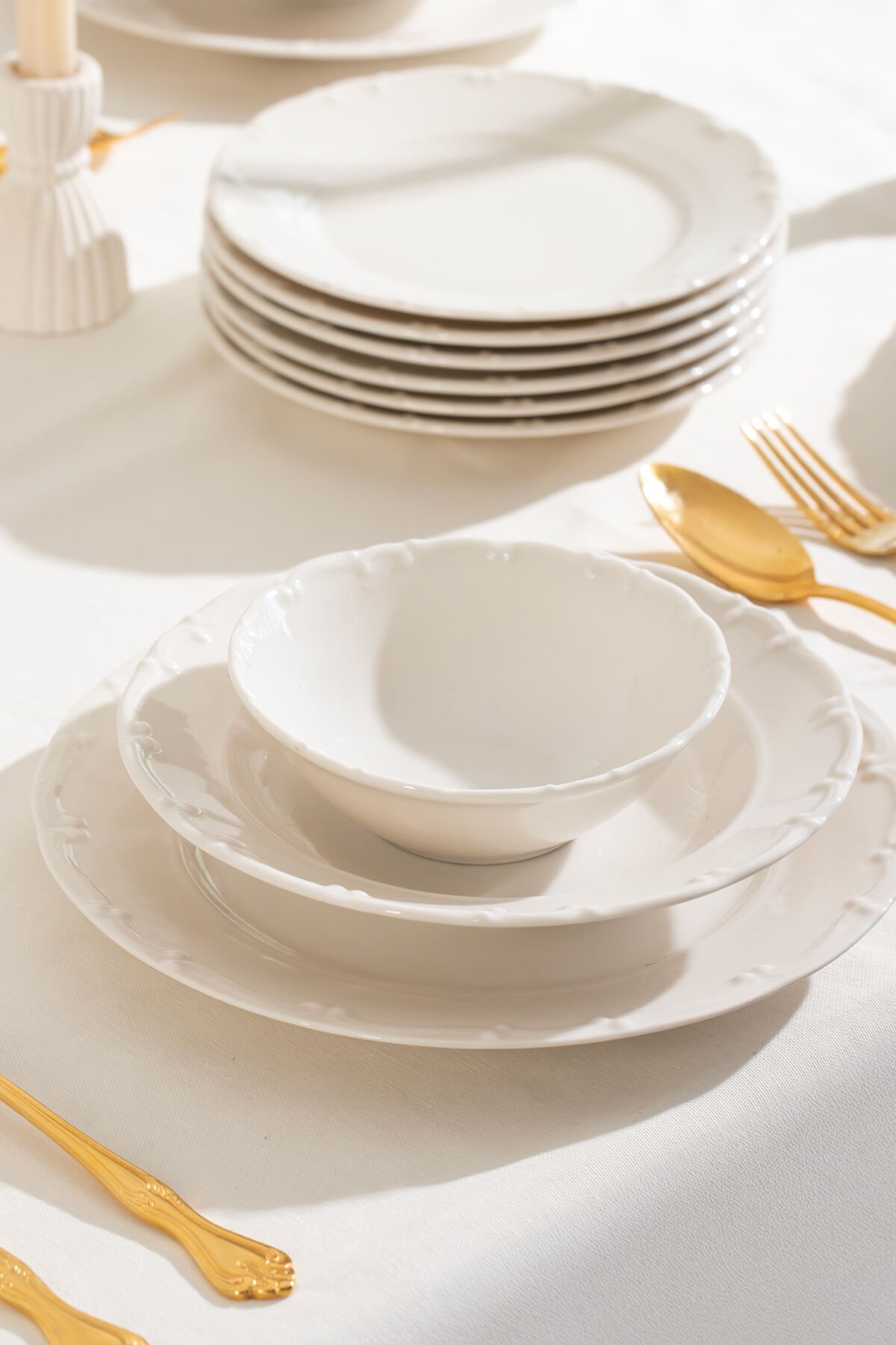 Porsima 4423 Liana Yemek Takımı 24 Parça 6 Kişilik Yemek Seti