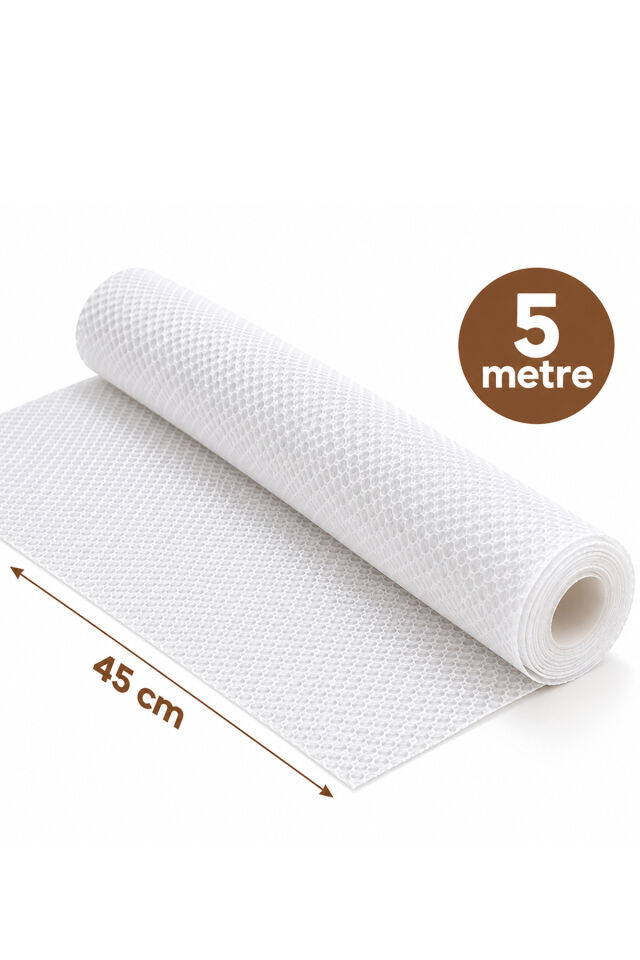 Porsima RF55 Şeffaf Kaydırmaz Raf Örtüsü 45 Cm x 5 Metre - Pıtırık Doku Mutfak Çekmece Ve Dolap İçi Koruyucu Örtü