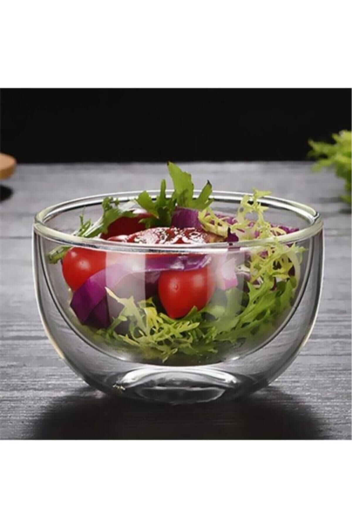 Perotti 12480 Çift Cidarlı Cam Kase Çerezlik Sunumluk 300 ML