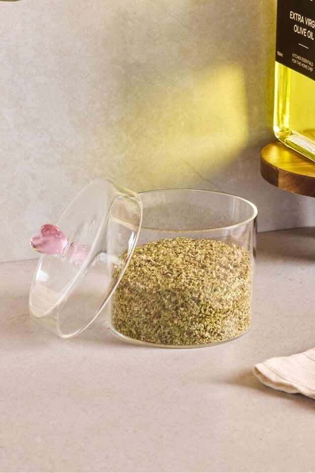 Perotti Hearts 450 ml Borosilikat Cam Kavanoz 10x8 cm