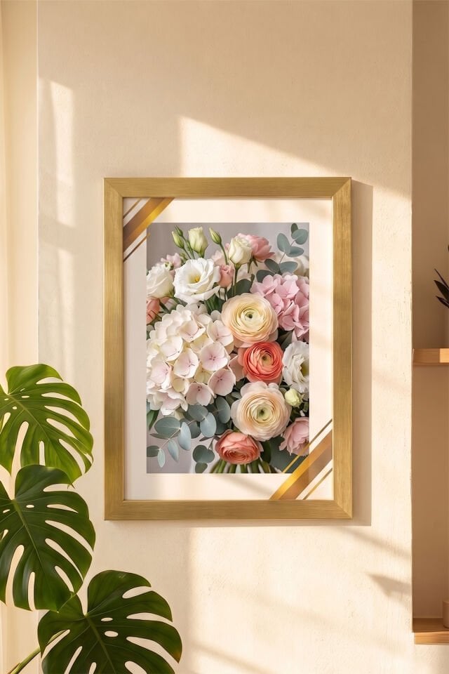 Porsima 4410 Altın Ahşap Modern Dekoratif Cam Fotoğraf Çerçevesi Masa Duvar Fotoğraf Çerçevesi 21x29,7cm