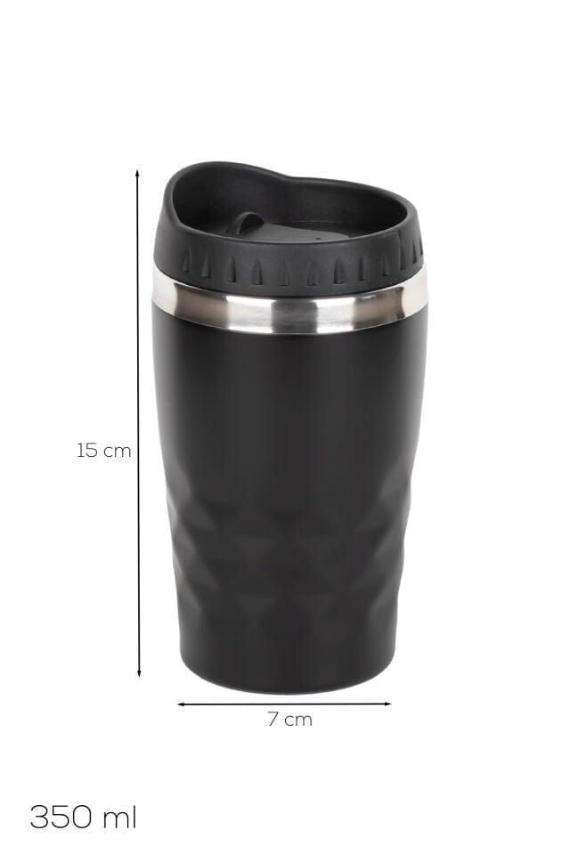 Porsima 05673 Paslanmaz Çelik Sporcu Termos Bardak Matara Siyah 350Ml