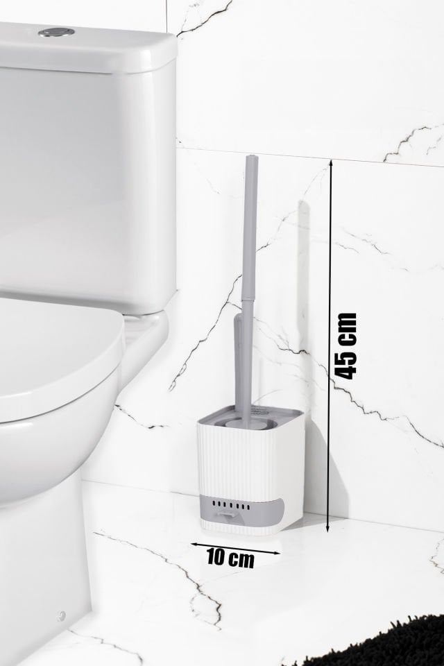 Porsima 2026 Su Akıtmayan Yapışkanlı Banyo Lavabo Wc Temizleme Fırçası- 2li Tuvalet Fırçası