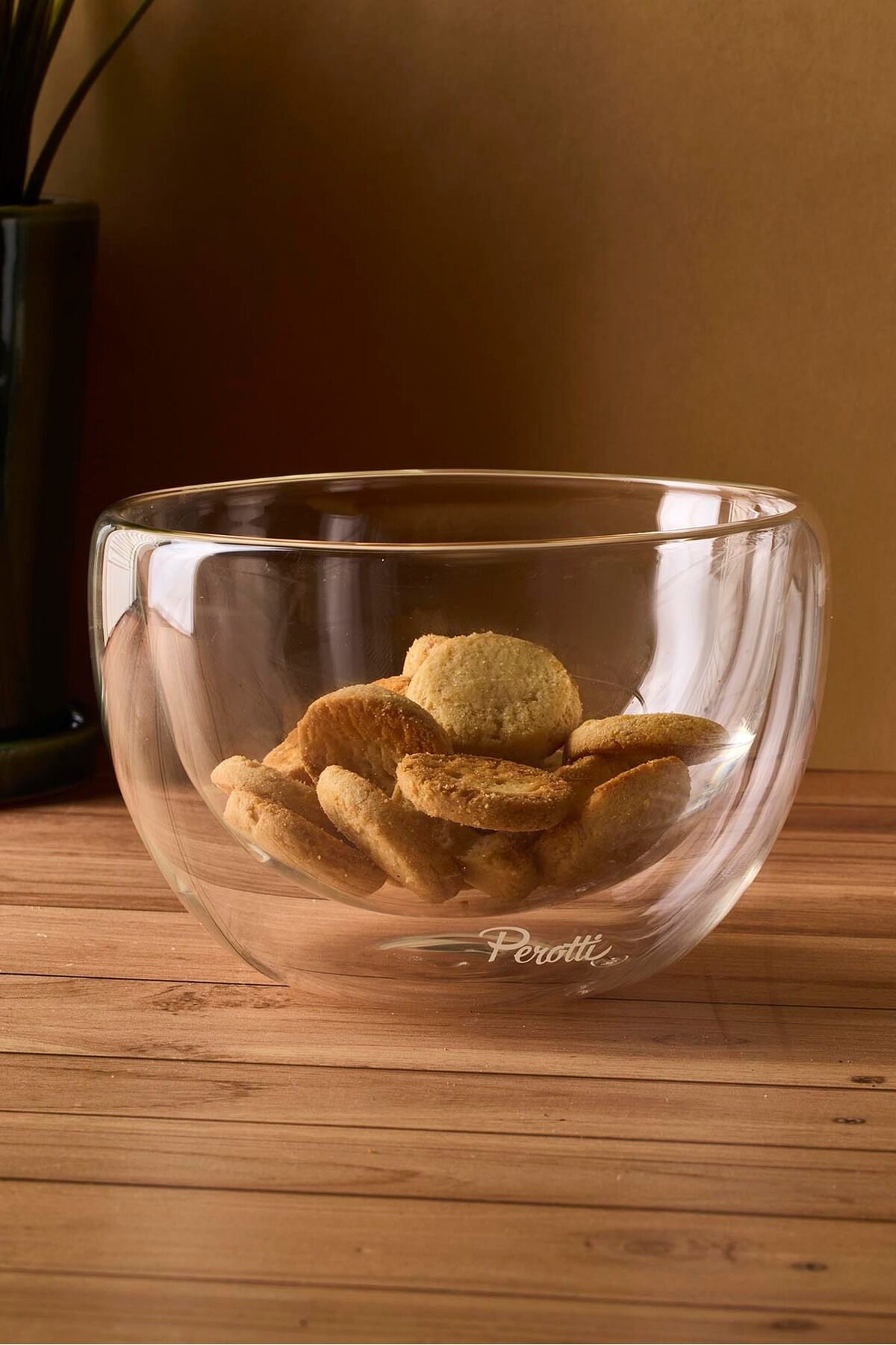 Perotti Cidar Çift Cidarlı Kase 550 ml Çok Amaçlı Sunum Organizeri Sunum Kasesi