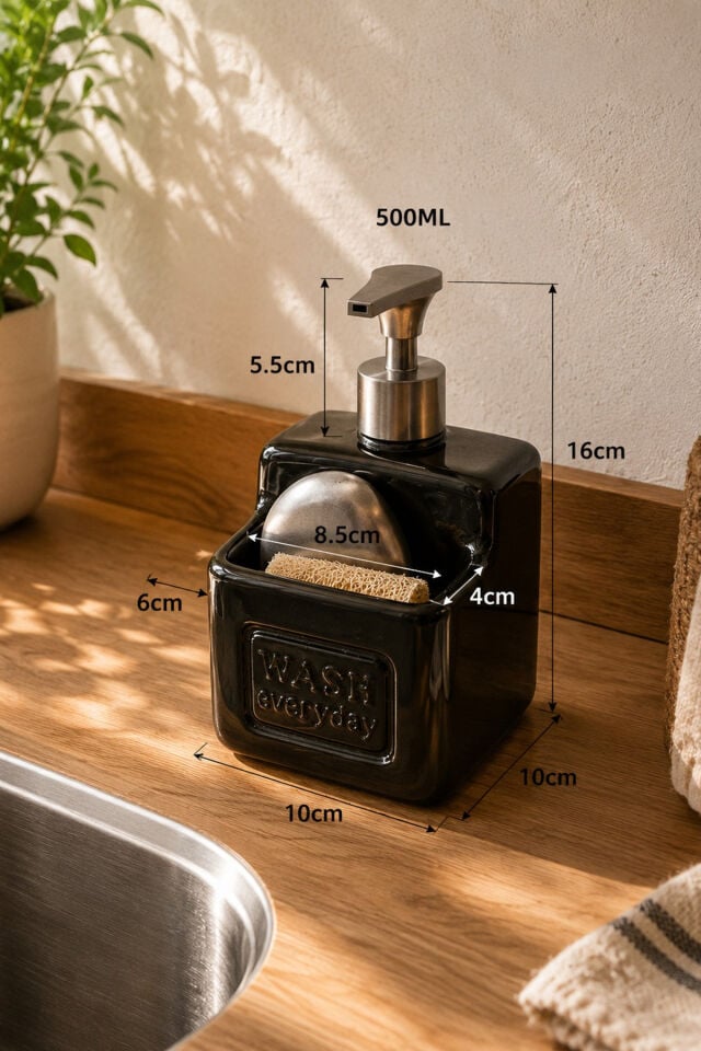 Perotti Ashton Black Sıvı Sabunluk 500 ml