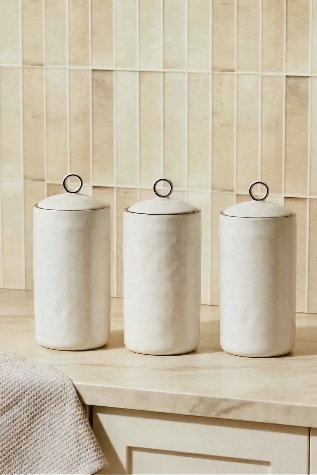 Perotti Nestore Giant 3'lü Porselen Baharat Takımı Büyük Boy Mutfak Organizeri