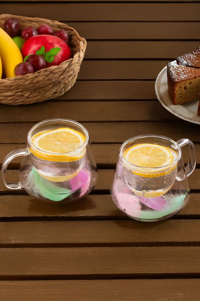 Perotti 16798 Double Feather Çift Cidarlı Kupa Bardak 2 Adet 200 ml