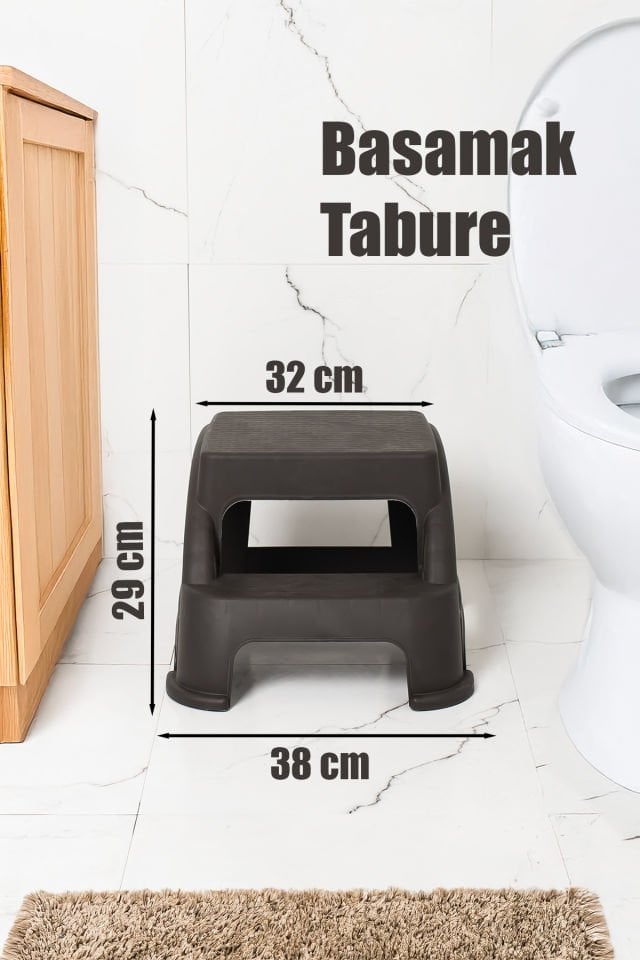 Porsima AK-642 Basamaklı Tabure Mutfak Merdiveni Katlı Basamak Merdiven Tabure Çocuk Merdiveni Bitter