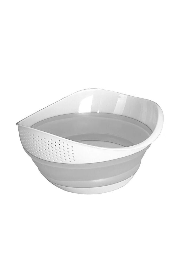 Porsima 726 Çok Amaçlı Katlanabilir Yıkama Süzgeci - Akordiyon Süzgeçi-Sebze Ve Meyve Süzgeci 3 Litre