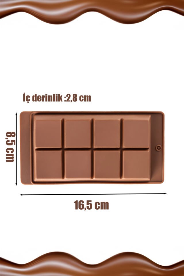 PORSIMA MYS 30301-1 Çikolata Kabı Dubai Silikon, Çikolata Yapma Kalıbı Bpa Free Pratik Çikolata Kabı 2 Adet