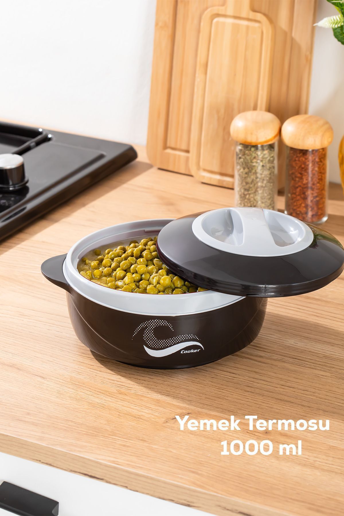 Porsima 3149 1000 mL Yemek Termosu - Sızdırmaz Kilitlenebilir Kapak Paslanmaz Çelik Sefer Tası
