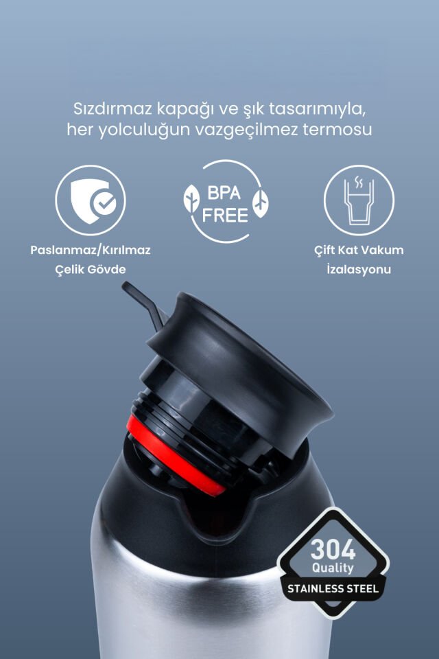 Porsima 2125 DailyServe Çift Katmanlı Paslanmaz Çelik Termos Çay Termosu Su Termosu 3lt