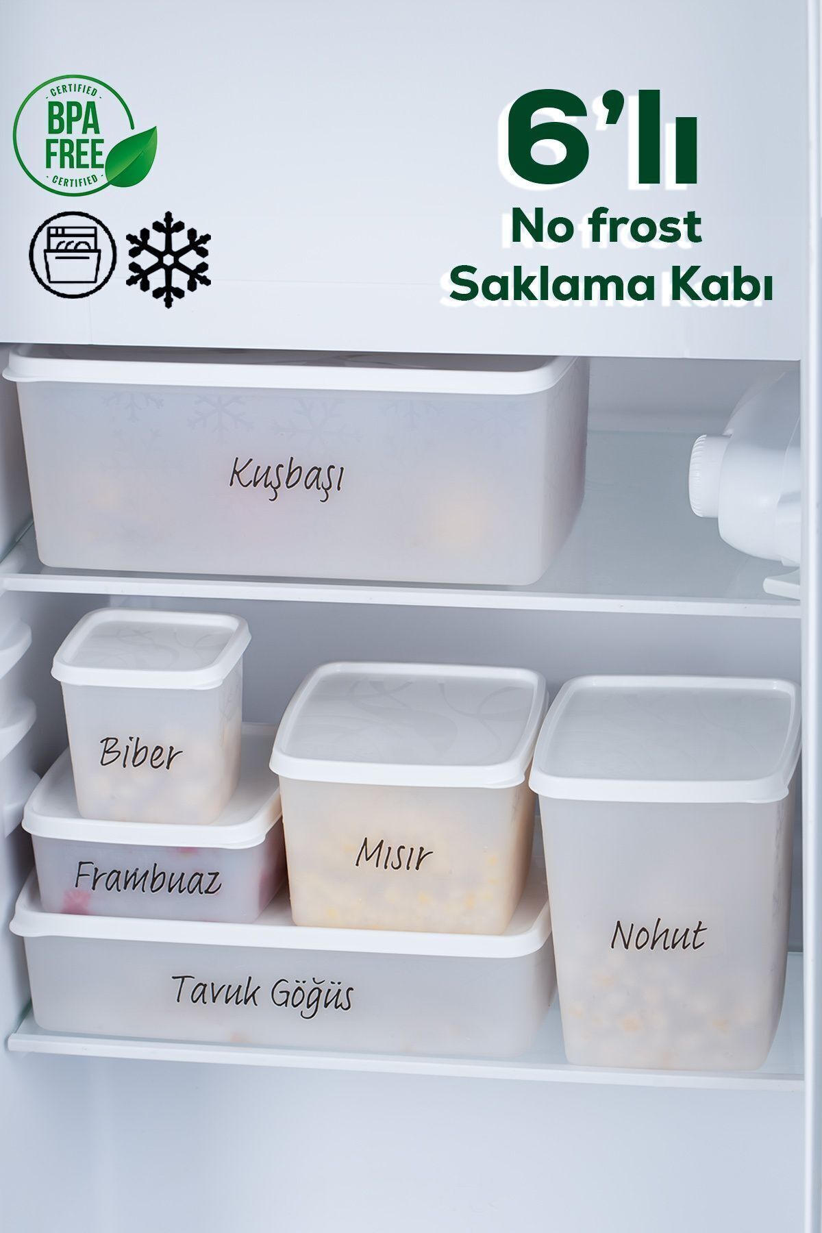 Porsima 1155 Alaska No Frost -20°c Etiketli 6lı Derin Dondurucu Saklama Kabı