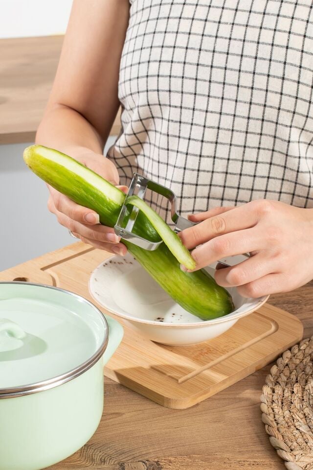 Porsima 16563-10 Paslanmaz Meyve Sebze Soyacak Çok Amaçlı Jülyen Dilimleyici