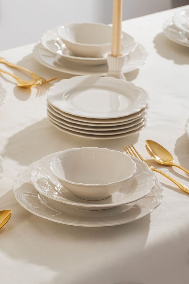 Porsima 4427 Tiffany Yemek Takımı 24 Parça 6 Kişilik Yemek Seti