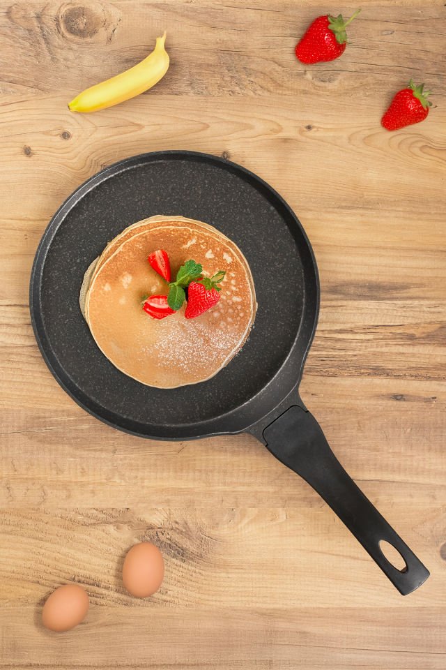 Lines Dayanıklı Yuvarlak Granit Krep Tavası 26 Cm