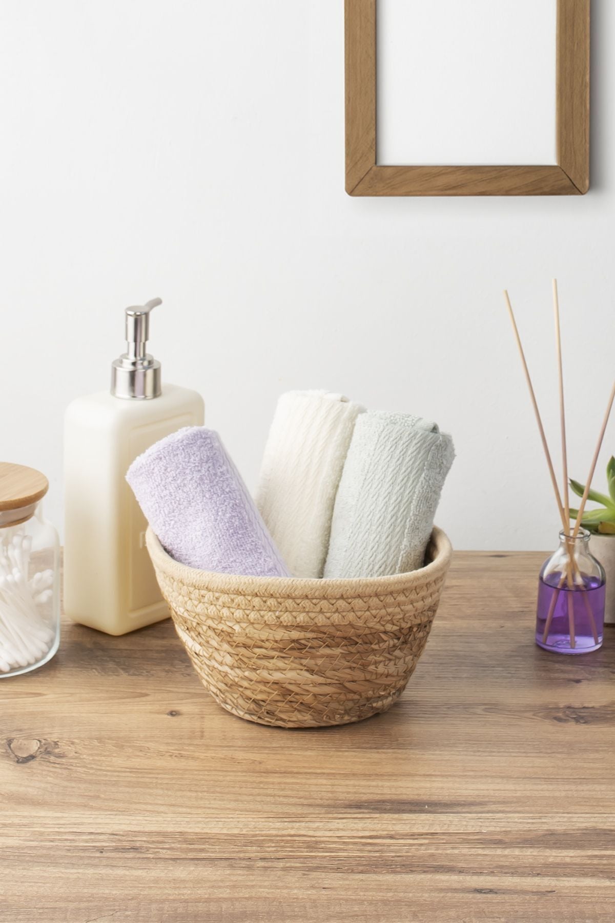 Porsima 15292 Yuvarlak Hasır Sepet Düzenleyici Ekmeklik - Cappucc