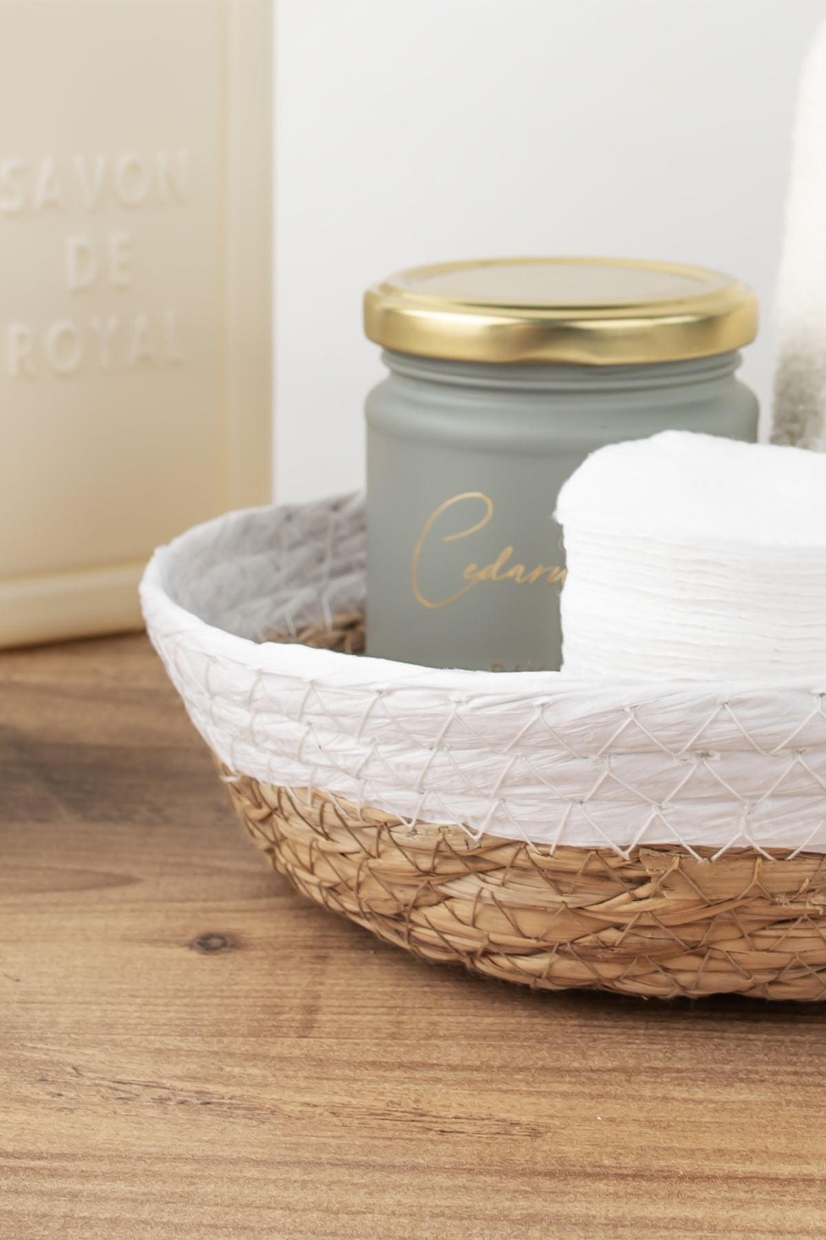 Porsima 15293 Çok Amaçlı Hasır Sepet Düzenleyici Ekmeklik Beyaz