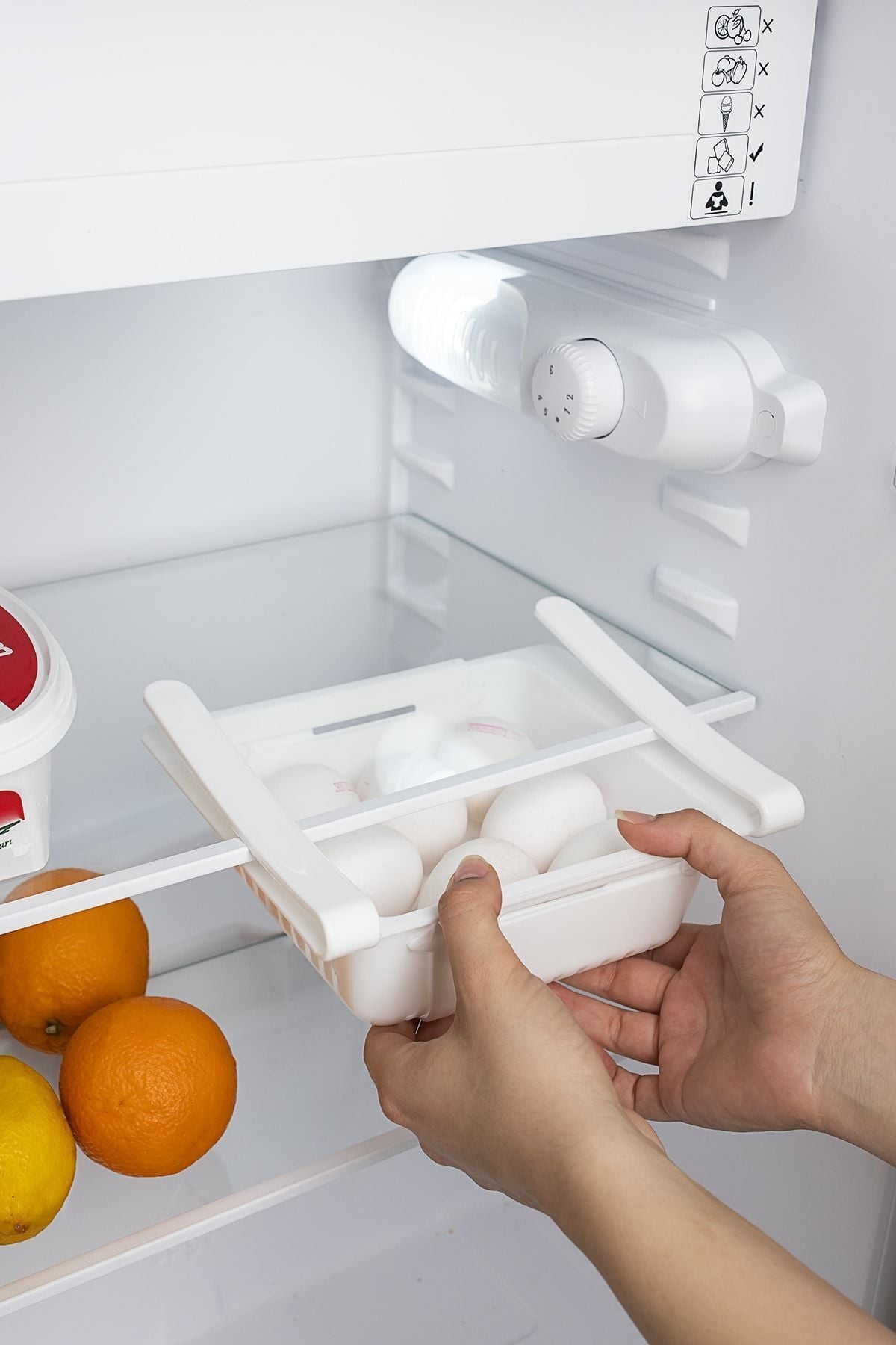 Porsima Org-10 Buzdolabı Içi Organizer Askılı Akordion Süzgeçli Ayarlanabilir Raf - Beyaz