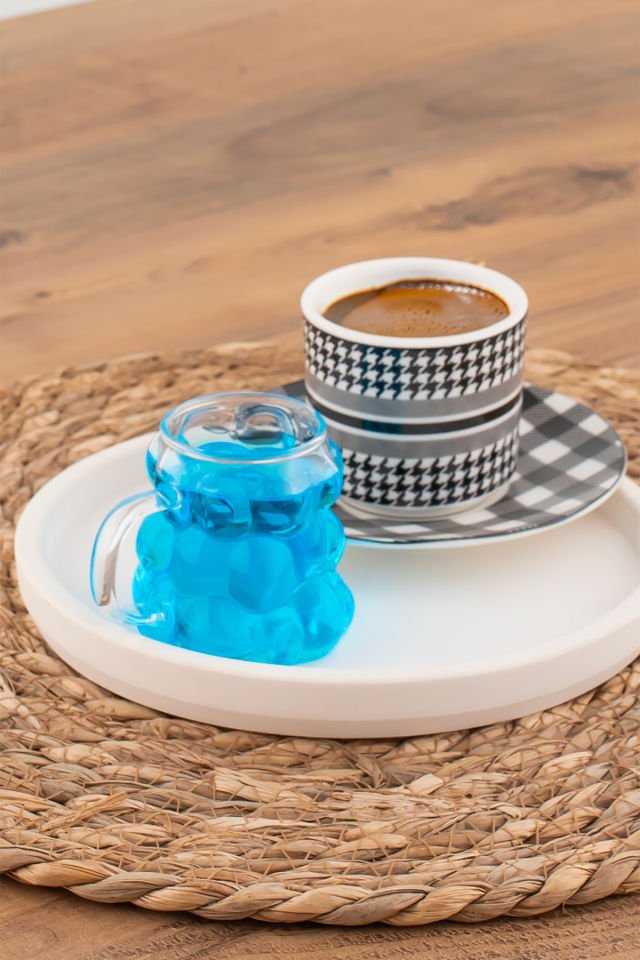 Porsima 153  Isıya Dayanıklı Borosilikat Boncuk Şekilli Bardak  Kahve Ve Sunum Bardağı Üzüm Bardak 3 Parça 90ml