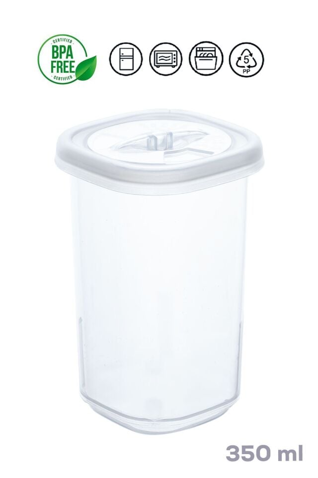 Porsima 1060 12li Kilit Kapak Etiketli Baharatlık Seti-baharatlık-saklama Kabı-350ml Şeffaf