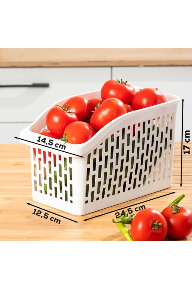 Porsima Org-23 4lü Çok Amaçlı Plastik Dolap Içi Düzenleyici Saklama Kutusu Organizer Sepet - Beyaz