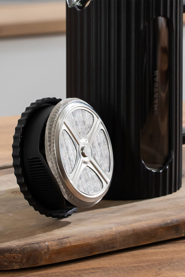 Porsima Smartpan BV093 French Press Paslanmaz Çelik Süzgeçli Cam Bitki Çayı Demliği Kahve Presi - 1000 Ml