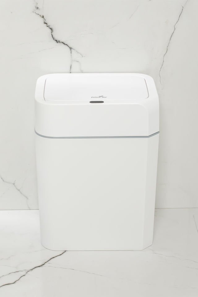 Porsima 4147 Hareket Sensörlü Sessiz Kapatma Çöp Kutusu Banyo Mutfak Çöp Kovası Kapaklı Banyo Çöp Kovası 2 adet AA Pil 12LT