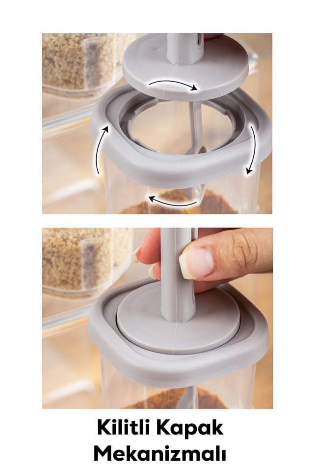 Porsima 1105 Kaşıklı 14'lü Baharatlık Seti Yağdanlıklı Cappuccino