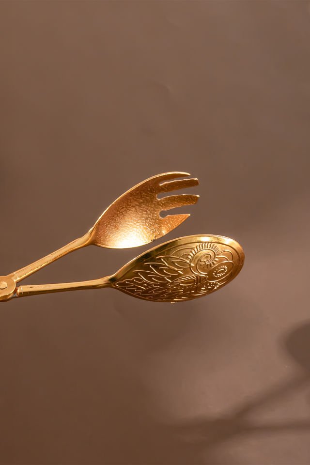 Porsima Gold Servis Maşa, Salata Kek Makarna Maşası 1 Adet Lüks Servis Maşası