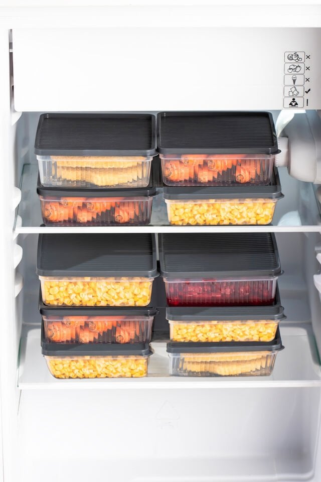 Porsima 1180 12li Buzdolabı Organizer Mikrodalga Ve Derin Dondurucu Buzluk Bakliyat Saklama Kabı - Antrasit