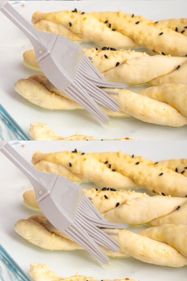 Porsima 0520 2'li Etiketli Silikon Fırçalı Yağlık - Sosluk-Yağdanlık Erzak Saklama Kabı 350cc - Cappuccino