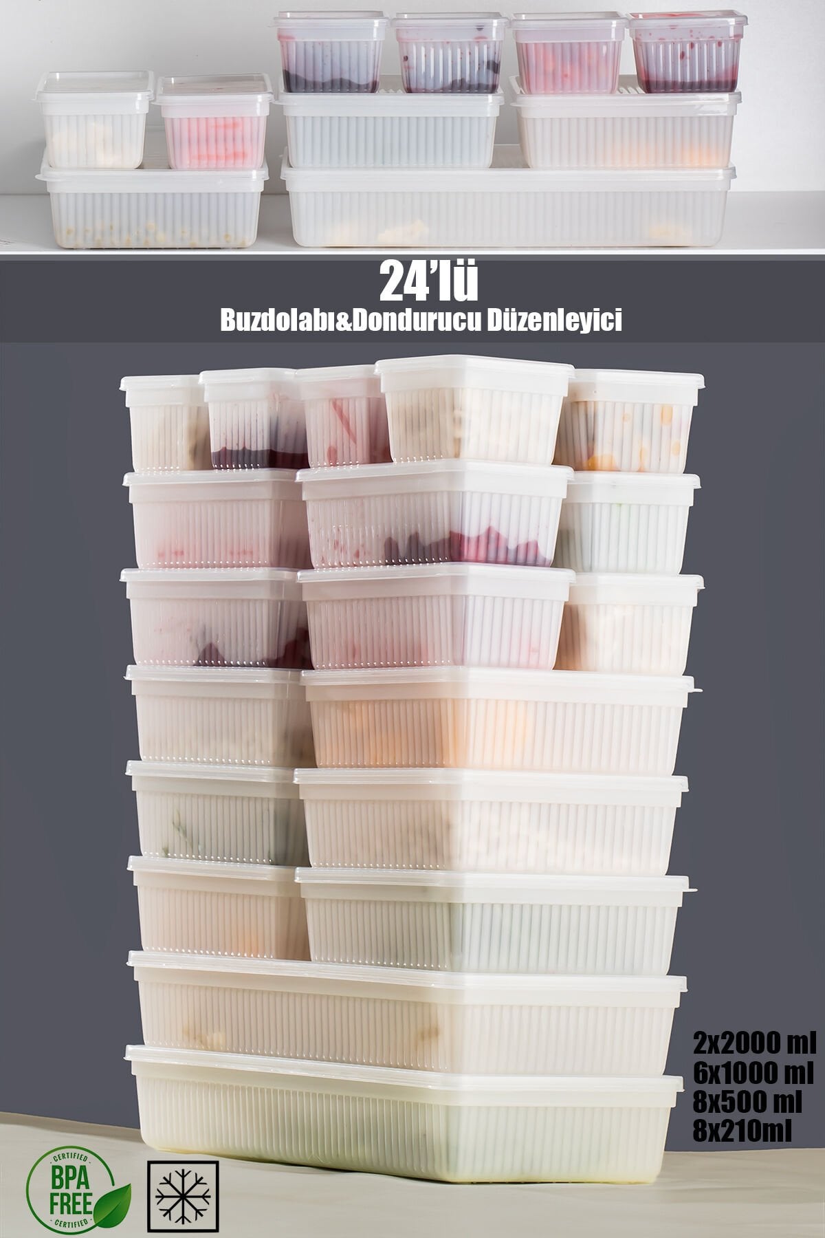 Porsima 2013 24'lü Buzluk Buzdolabı Düzenleyici Saklama Kabı Beya