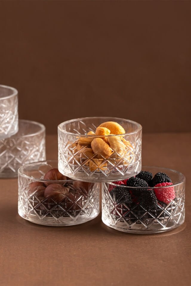 Porsima Te-10 Cam Kase Puding Ve Dondurma Kasesi 6'lı Kase Seti