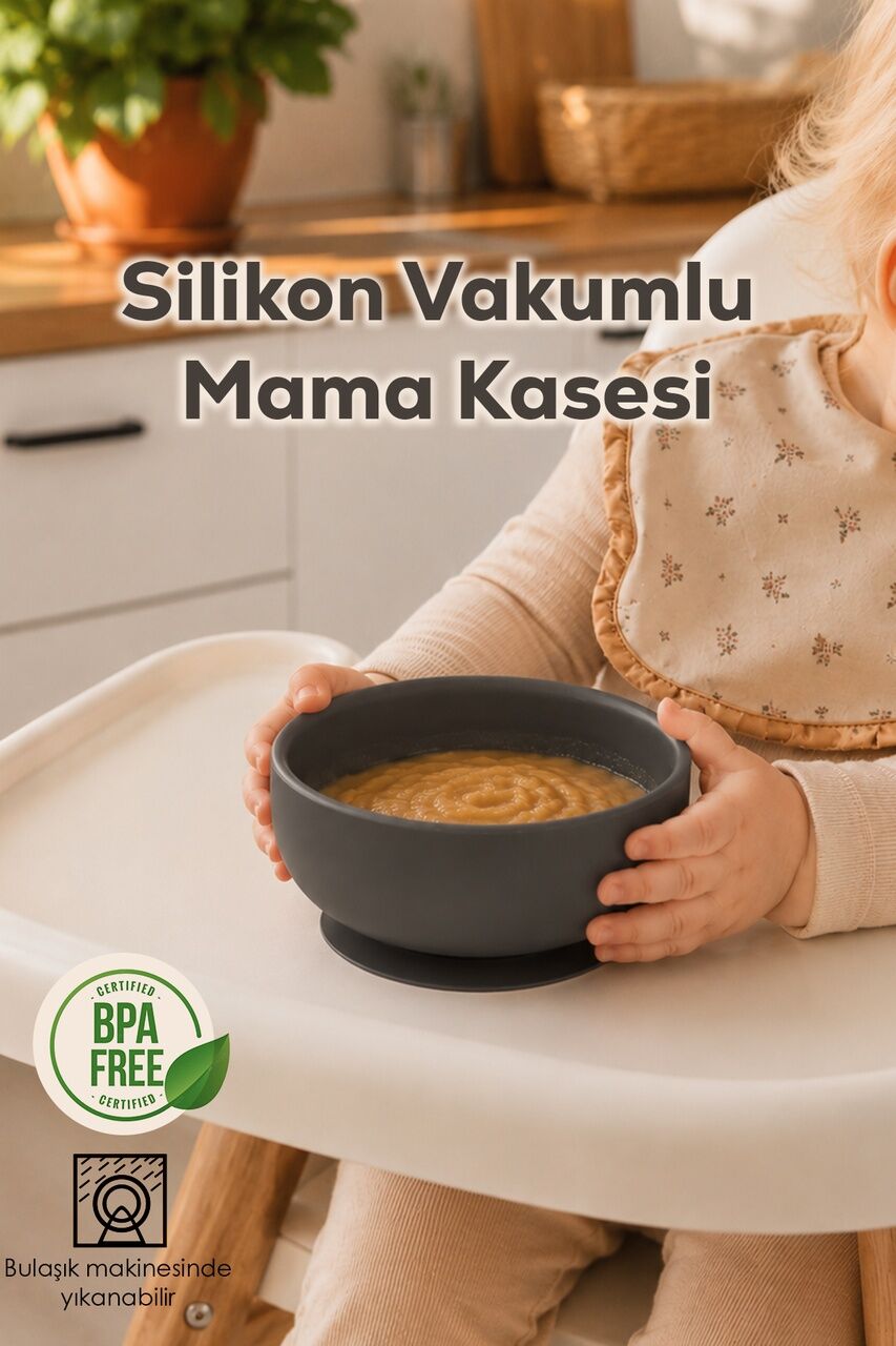 Porsima 34004 Silikon Vakumlu 300ml Mama Kasesi Antrasit