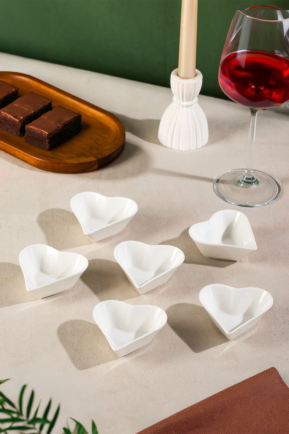 Porsima 15689 Bone Porselen 6lı Sunumluk Kase Mini Kahvaltılık Şekerlik Reçellik Sosluk Çerezlik Kase Seti