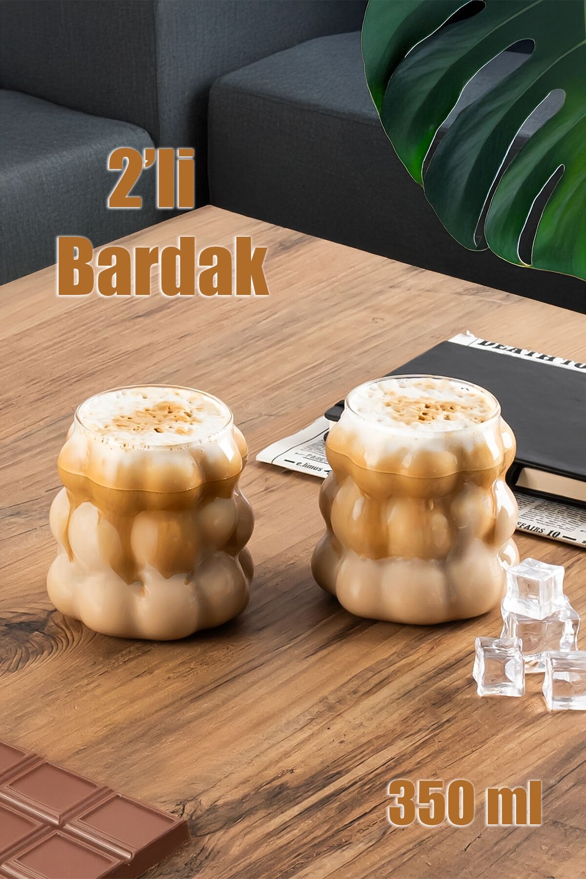 Porsima 378 2 Adet Isıya Dayanıklı Borosilikat Cam Içecek Meşrubat Kahve Ve Sunum Bardağı Bardak Seti 350 ml