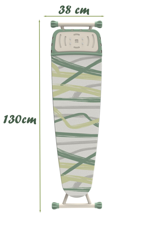 Perilla 15017-11 Aleece Beyaz Katlanabilir Yükseklik Ayarlı Ütü Masası 38x130 cm – Buhar Geçirici Monoblok Sac Tablalı