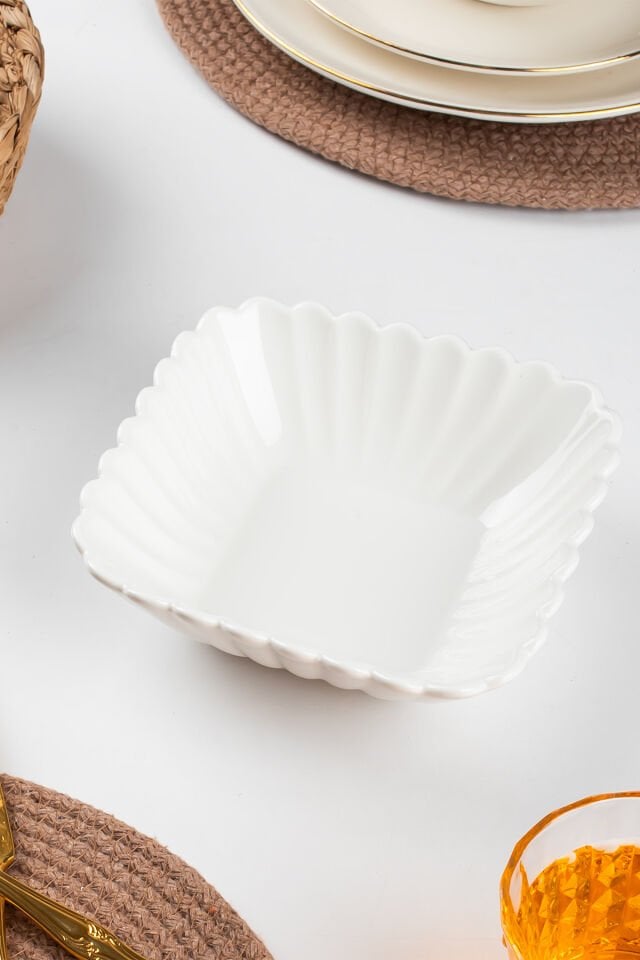 Porsima 1750n Opal Cam Kase, Derin Kase Sunum, Çorba Servis Kasesi Servis Tabağı Kare 16 Cm