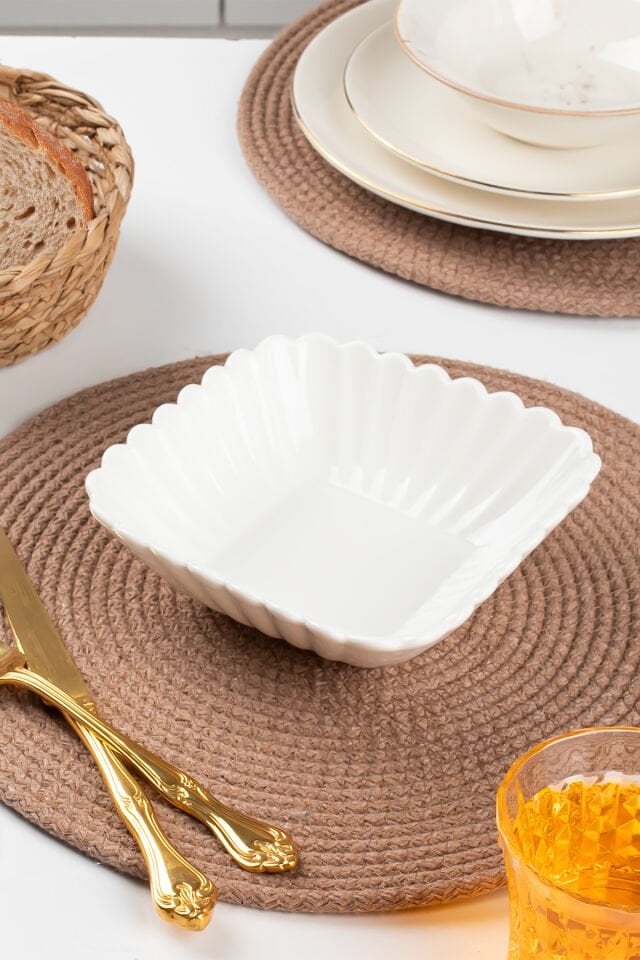 Porsima 1750n Opal Cam Kase, Derin Kase Sunum, Çorba Servis Kasesi Servis Tabağı Kare 16 Cm