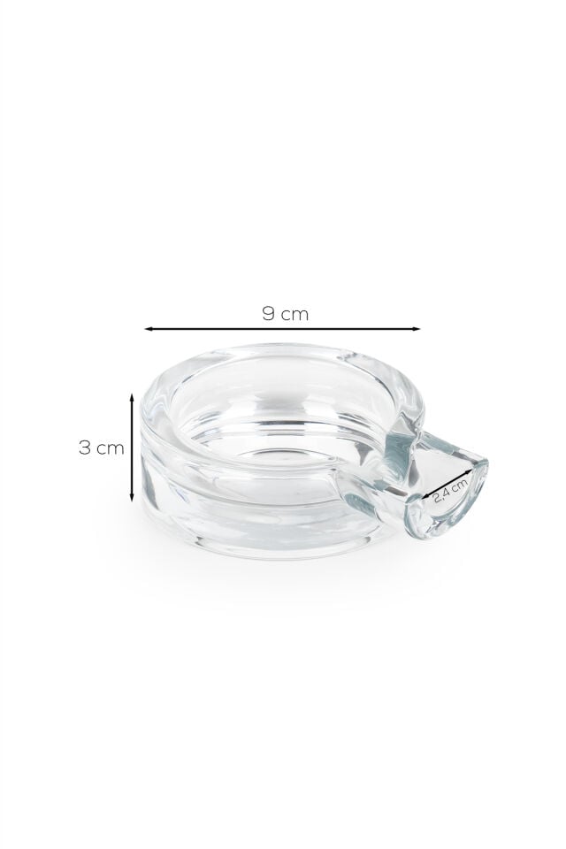 Porsima DHZ90230 Cam Puro Küllüğü Cam Küllük 9x3cm
