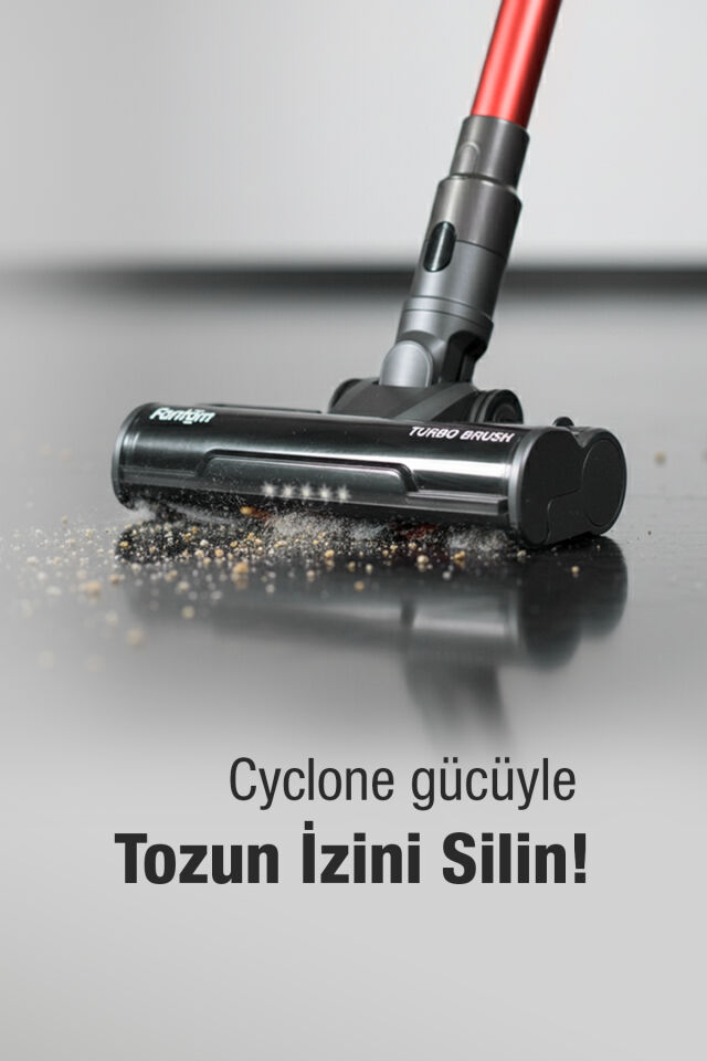 Fantom Pluto P 6000 Cyclone Dikey Elektrikli Toz Torbasız Süpürge Kırmızı