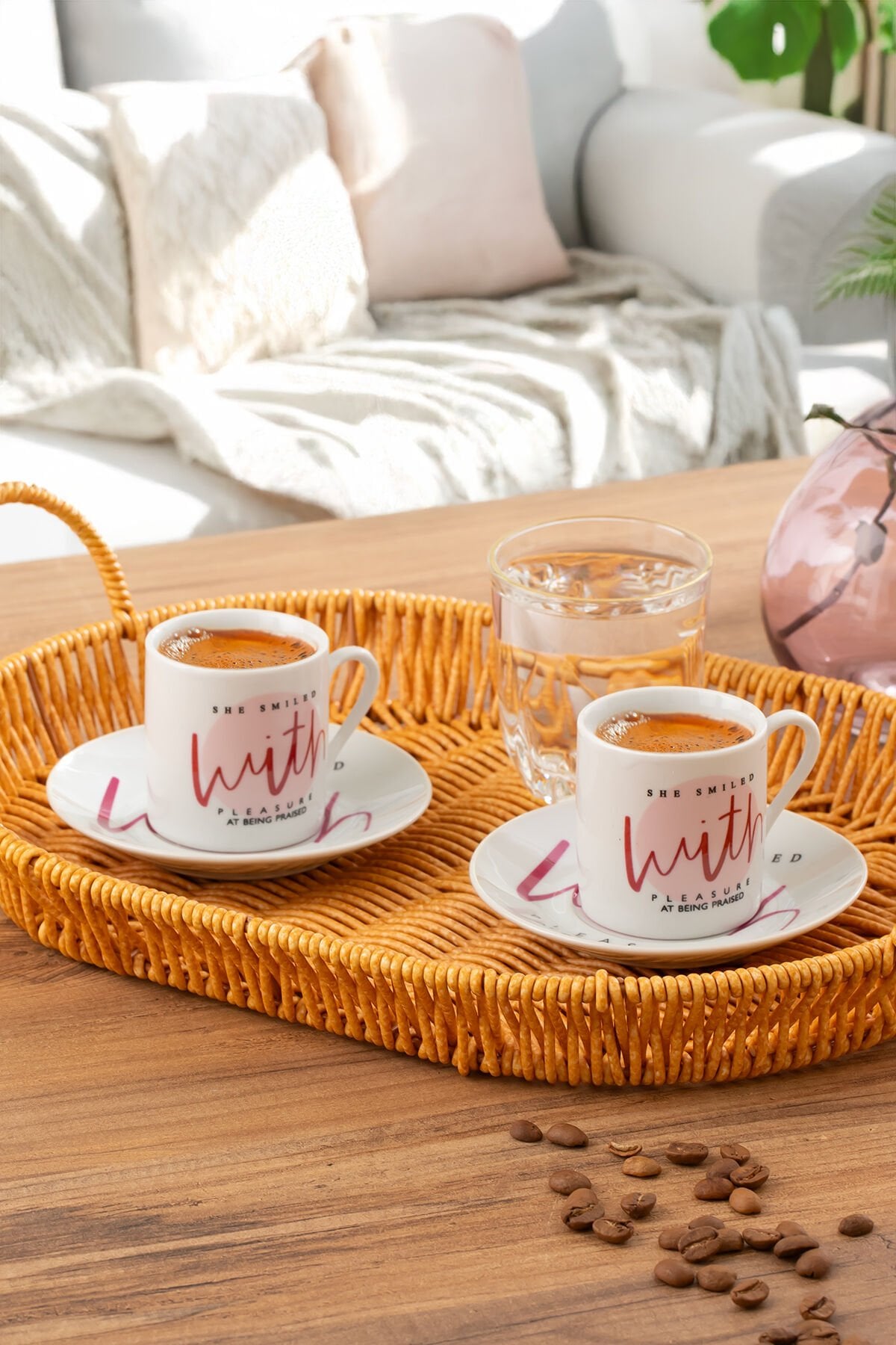 Porsima 10 Porselen 12 Parça 6 Kişilik Türk Kahvesi Fincan Takımı 90ml