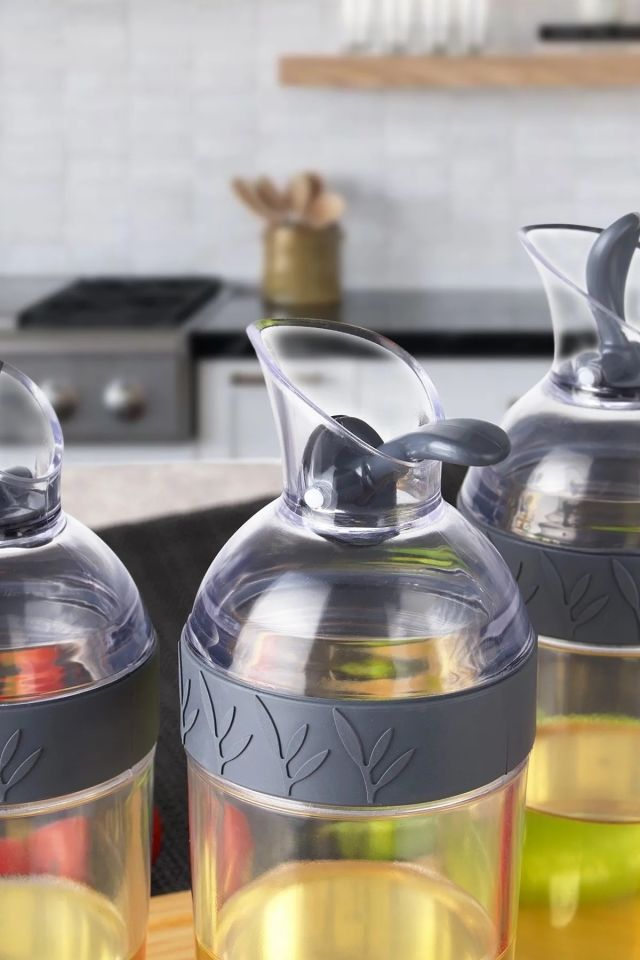 Porsima Ya-115 Akrilik Plastik 4x350 ml Yağlık Sirkelik Sosluk Yağdanlık